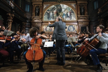 University orchestra playing