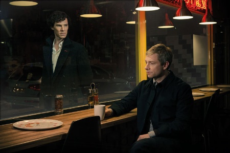 Benedict Cumberbatch and Martin Freeman in Sherlock Holmes