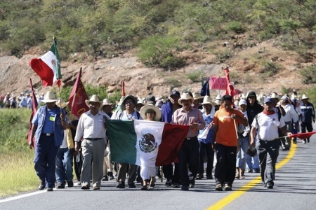 Mexican teachers union demonstrators