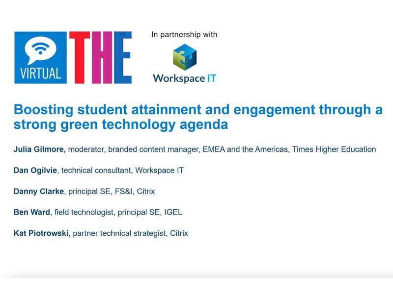 Boosting student attainment and engagement through a strong green technology agenda
