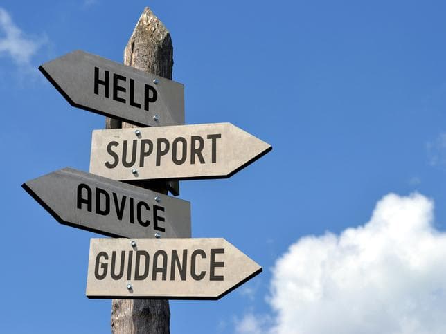 Signposts for help, support, advice and guidance
