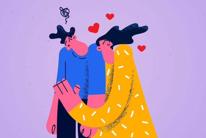 Illustration of couple