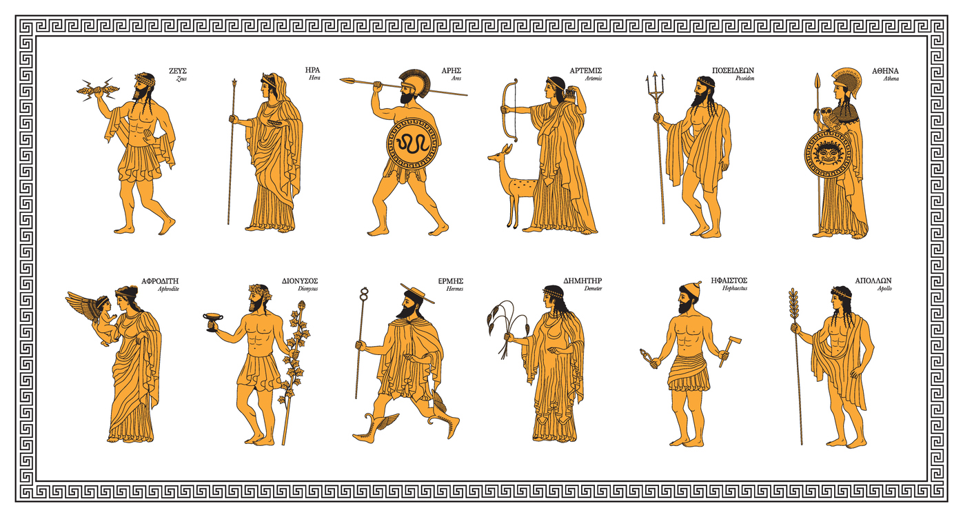 Pantheon of Greek gods
