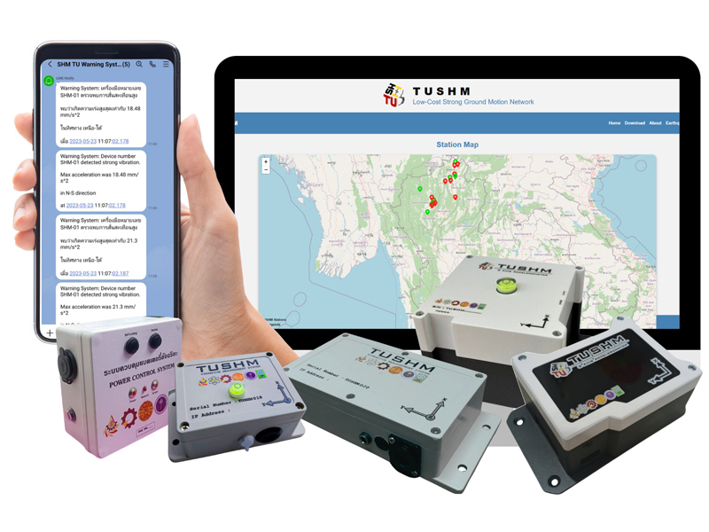 Thammasat University Structural Health Monitoring system