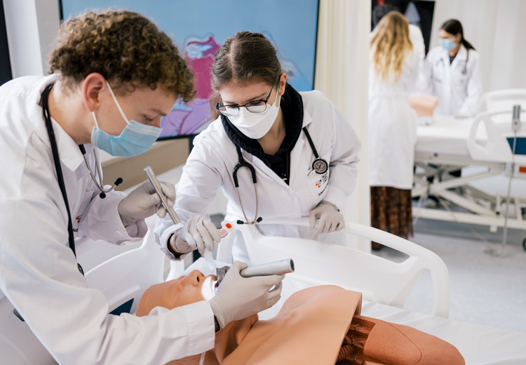 Dentistry students at the European University of Cyprus