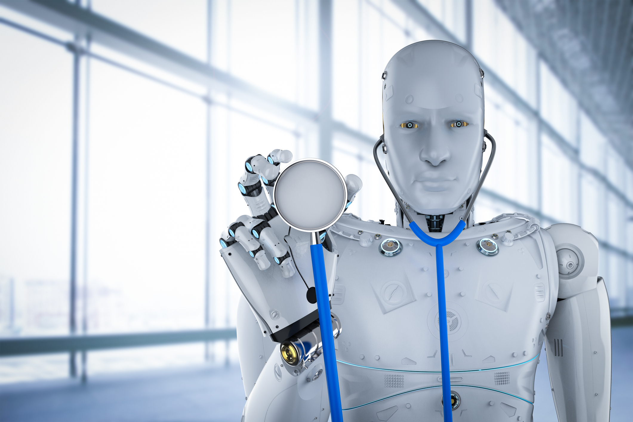 Robot with stethoscope