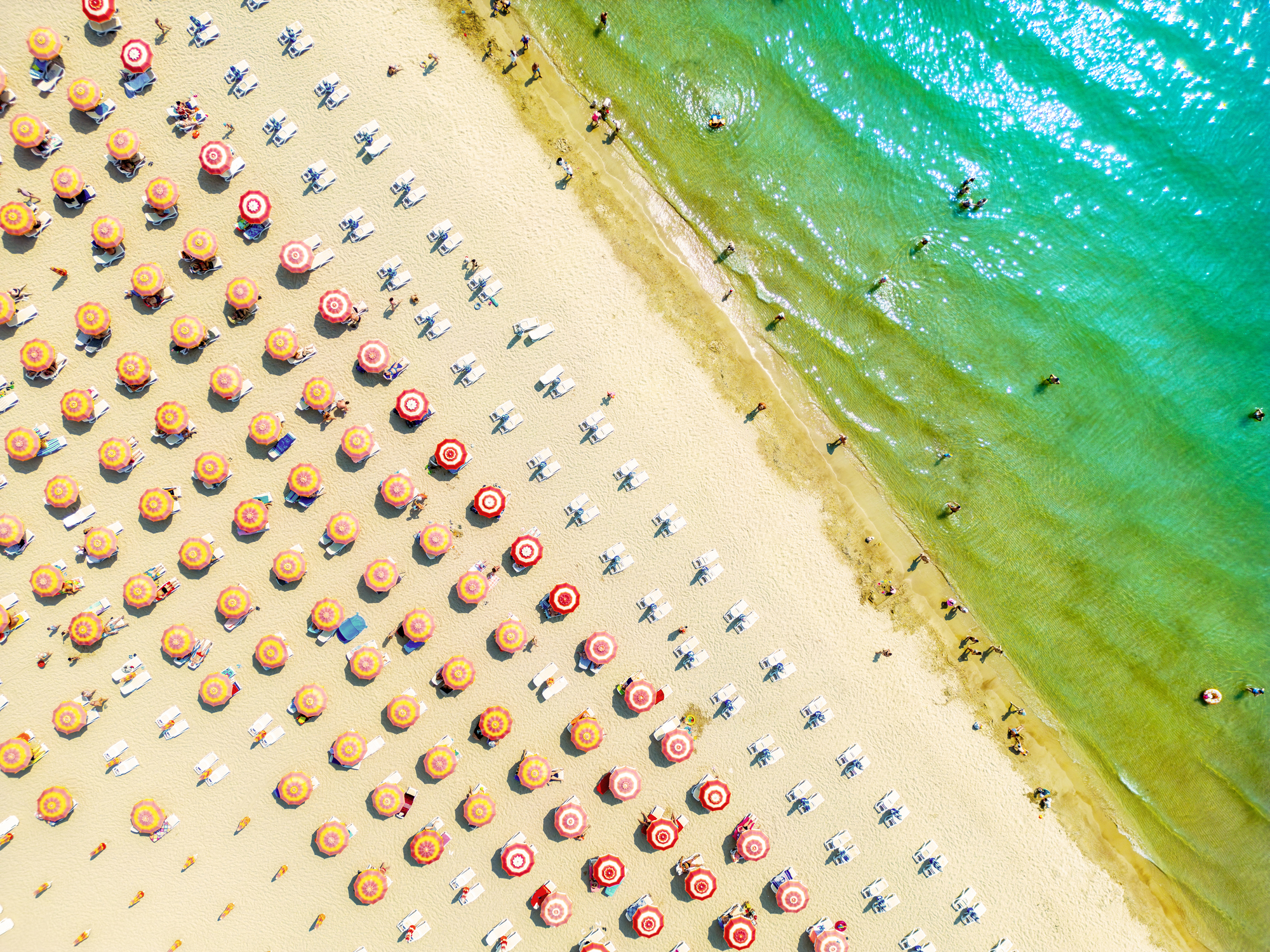 Aerial view of Bulgarian beach