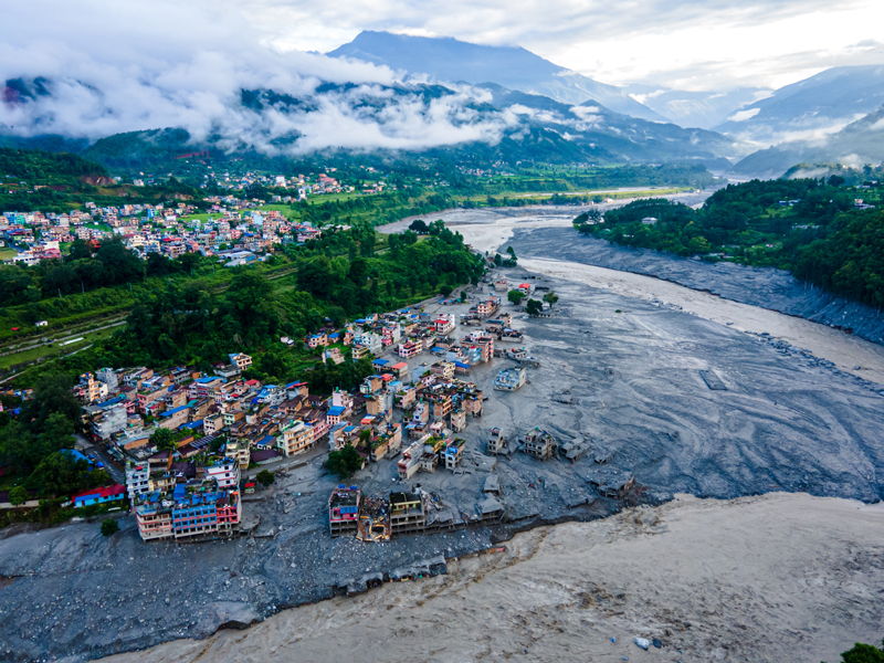 Flash floods in Nepal caused devastation in the region