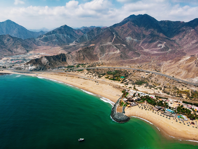 The coastal city of Fujairah in the UAE