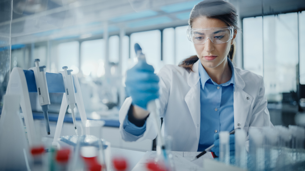 Researcher working in a laboratory