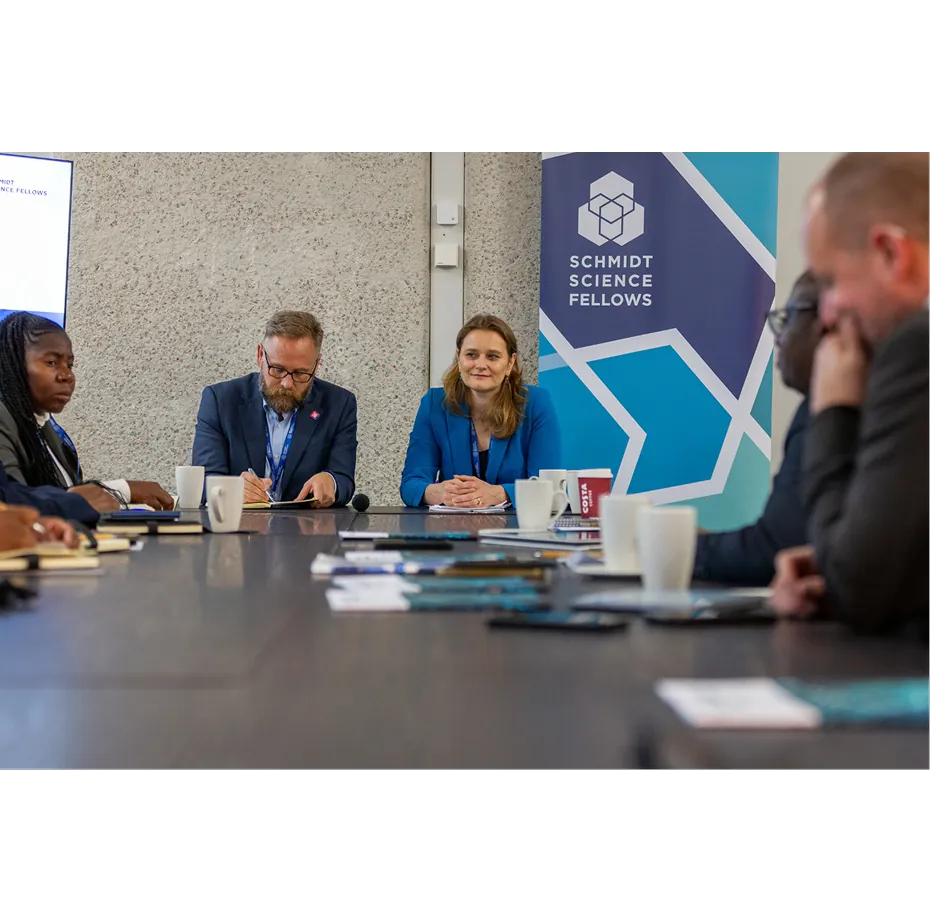 Sector leaders around the table at an invitation-only roundtable hosted with Schmidt Science Fellows