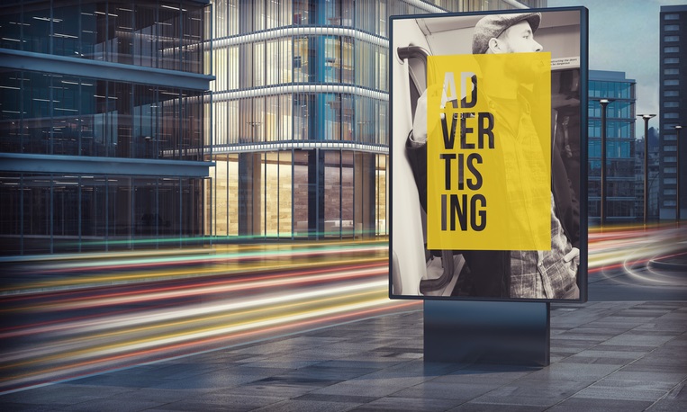 An advertising hoarding
