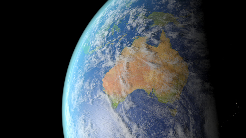 Australia from space, illustrating Earth science