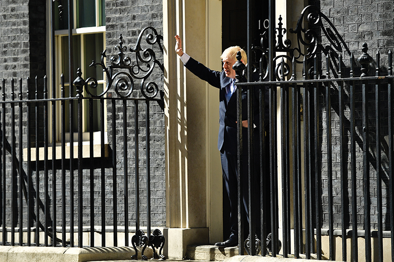 Boris Johnson at 10 Downing Street