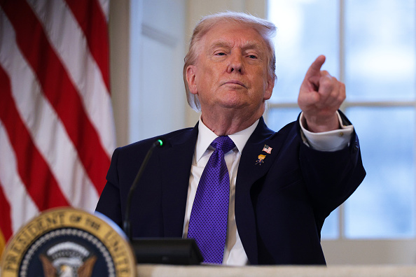 Donald Trump pointing