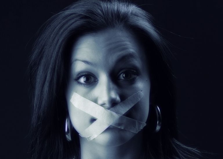 Indian woman gagged