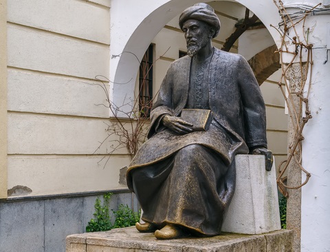 A statue of the philosopher Maimonides