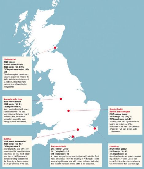 Poll predictions map