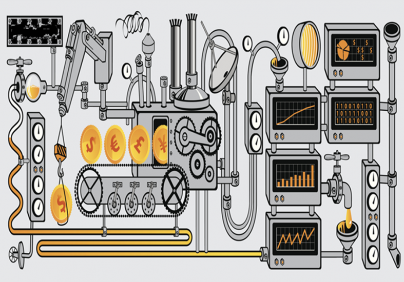 A money machine, symbolising research commercialisation