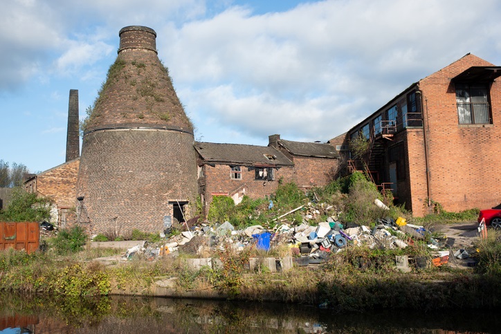 A derelict pottery in Stoke-on-Trent, symbolising the need for regional regeneration