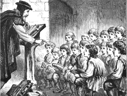 teacher and pupils
