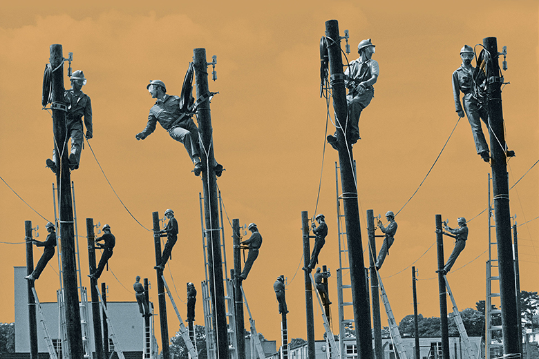 Telephone poles