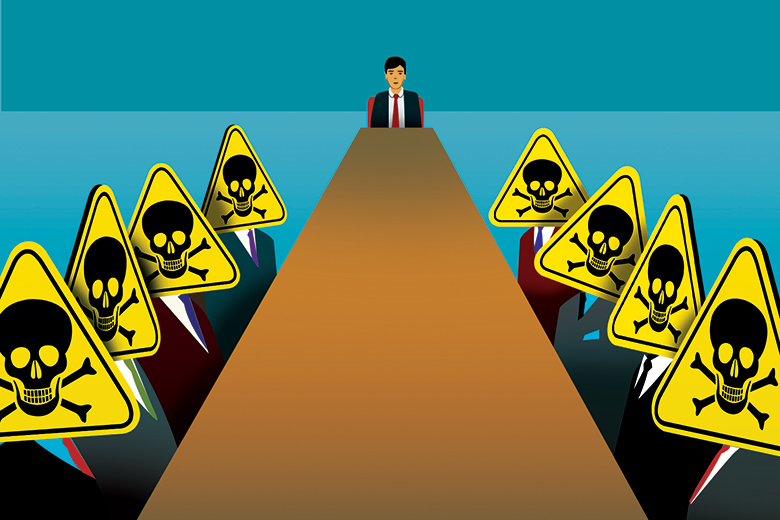 Toxic meeting illustration