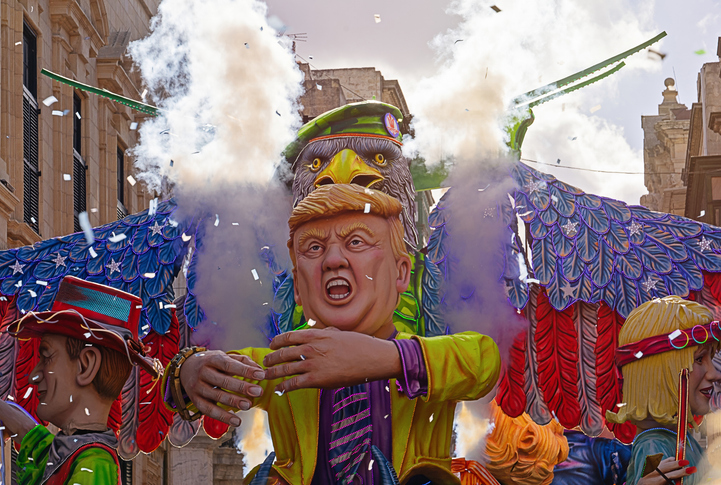 A Donald Trump float at a Mardi Gras parade