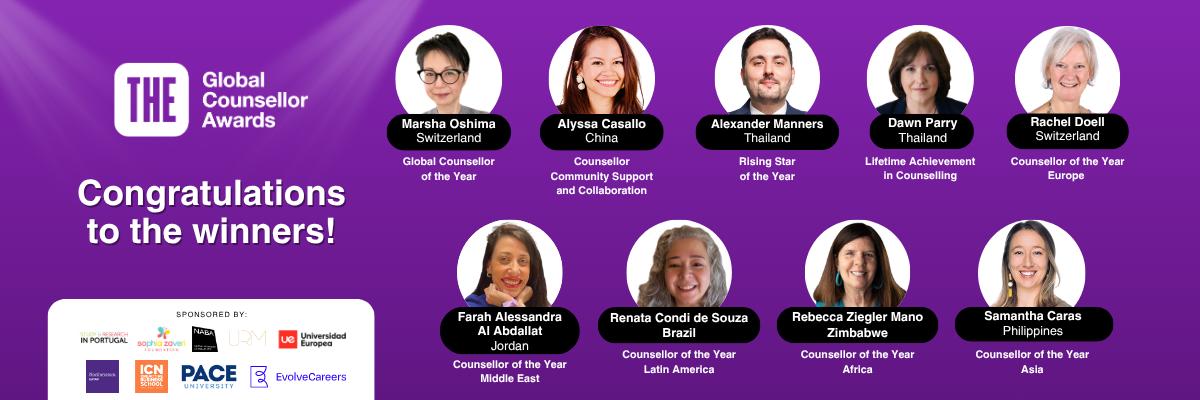 Global Counsellor Award winners 2026