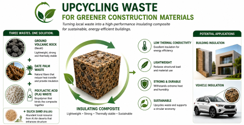 Upcycling waste for greener construction materials