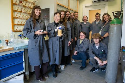The team at CityU UK who are are developing flame-retardant foams from renewable resources
