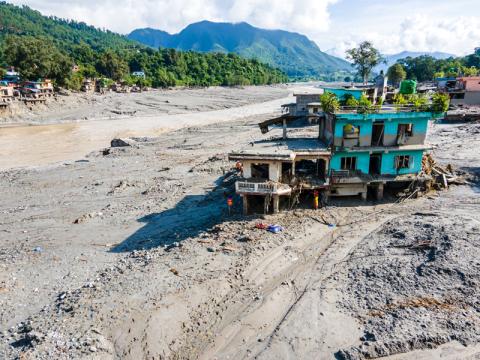Flash floods in Nepal caused devastation in the region