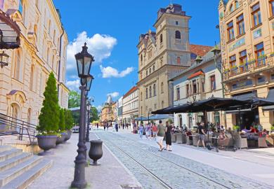 A street in Kosice, Slovakia
