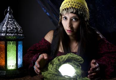 Fortune teller with crystal ball