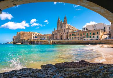 View over Malta waterfront