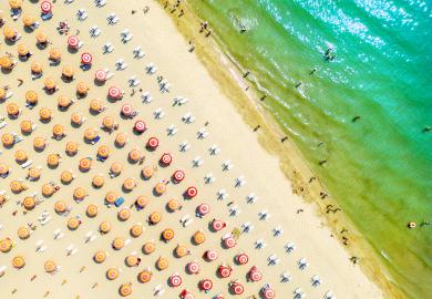 Aerial view of Bulgarian beach