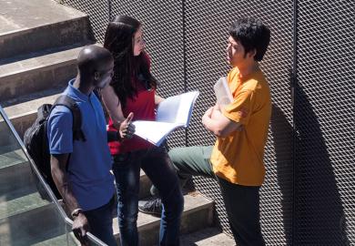 A group of students