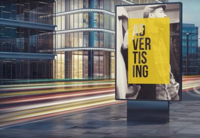 An advertising hoarding