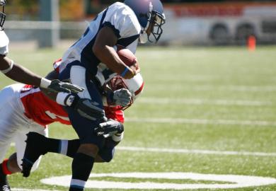 An American football match