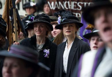 Anne-Marie Duff and Carey Mulligan in Suffragette