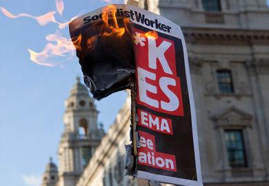 Anti-fees protester