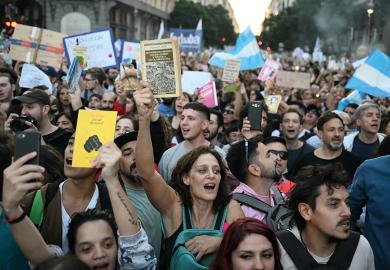 Demonstrators in Argentina