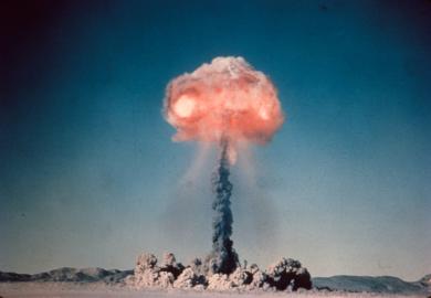 A mushroom cloud