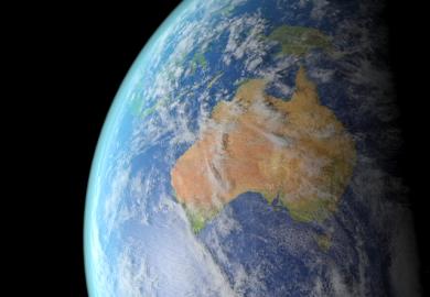 Australia from space, illustrating Earth science