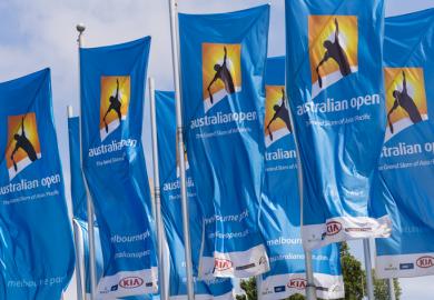 Australian Open tennis flags