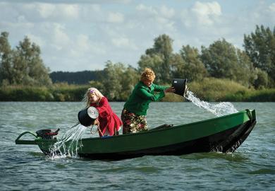 Bailing out a boat