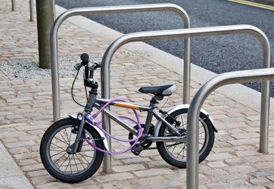 Bike on a railing