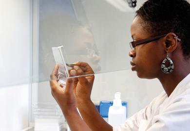 Black female scientist