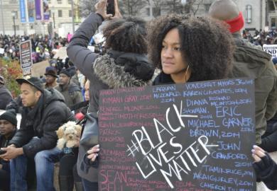 Black Lives Matter protestor 