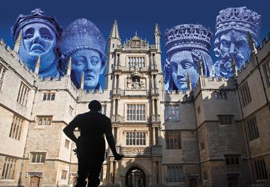 Statues overlooking Bodleian Library